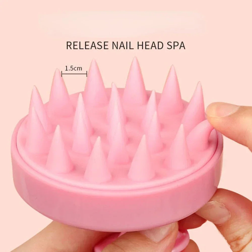 "Silicone Scalp Massage Shampoo Brush – Deep Clean & Relaxing Hair Care Tool" 💆‍♀️✨