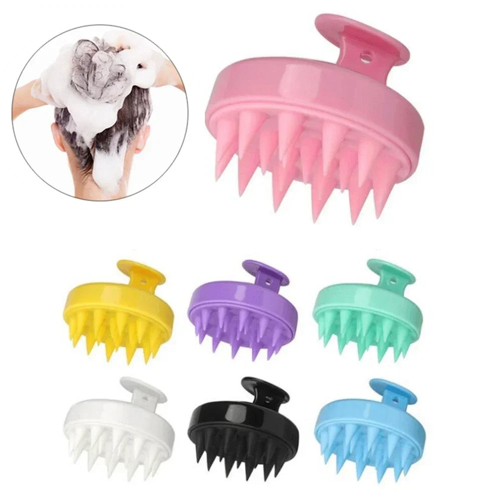 "Silicone Scalp Massage Shampoo Brush – Deep Clean & Relaxing Hair Care Tool" 💆‍♀️✨