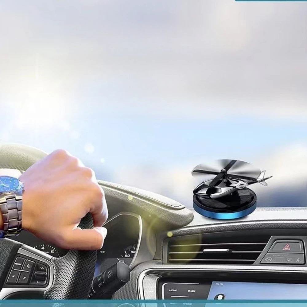 "Solar-Powered Helicopter Car Air Freshener – Long-Lasting Fragrance & Stylish Dash Trim!" 🚁✨