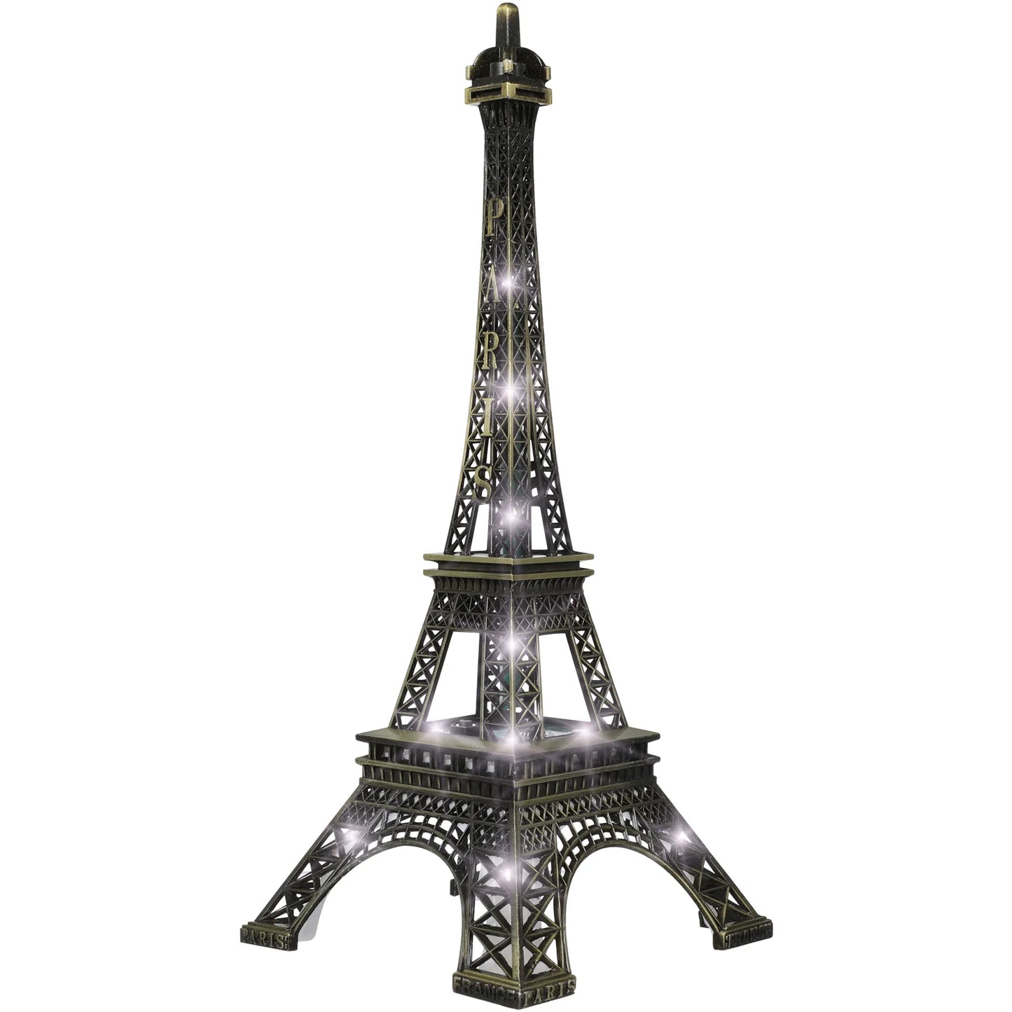 Led Light Paris Eiffel Tower Wedding Decoration Architecture Metal Crafts Vintage Model Desktop Decoration Travel Souvenirs - Peaklo Quality