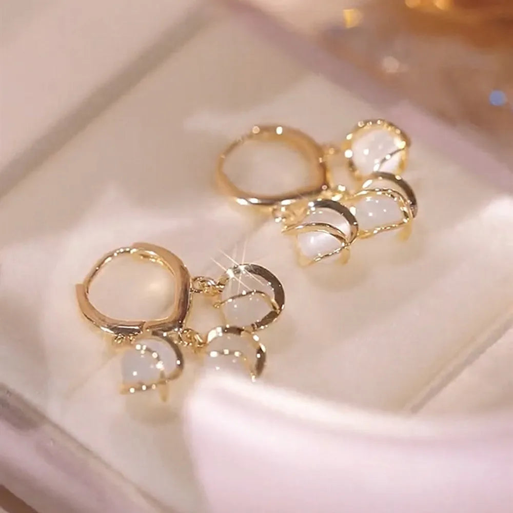 2024 Trendy Long Pearl Earrings – Elegant Floral Rhinestone Wedding Jewelry ✨