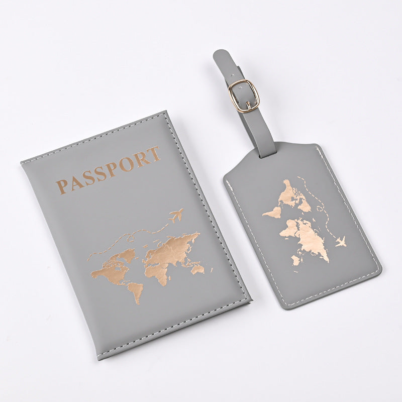 "Luxury PU Leather Map Passport Cover – Stylish & Durable Travel Wallet" ✈️🌍 - Peaklo Quality