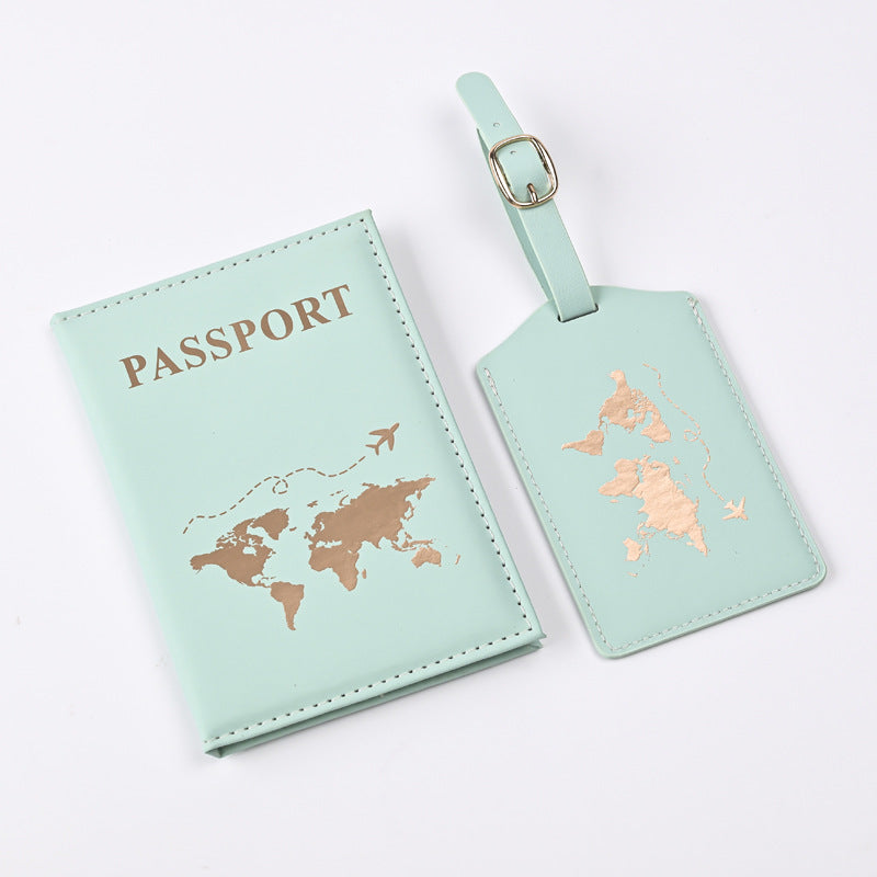 "Luxury PU Leather Map Passport Cover – Stylish & Durable Travel Wallet" ✈️🌍 - Peaklo Quality