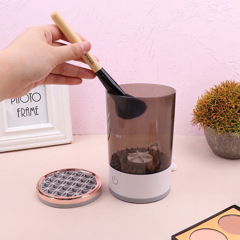 ✨ Portable Electric Makeup Brush Cleaner – Automatic USB Rechargeable Cosmetic Brush Cleaning Machine for Eyeshadow & Facial Brushes ✨